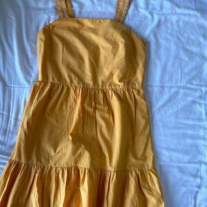 J.Crew Embroidered scalloped tiered dress Size 4